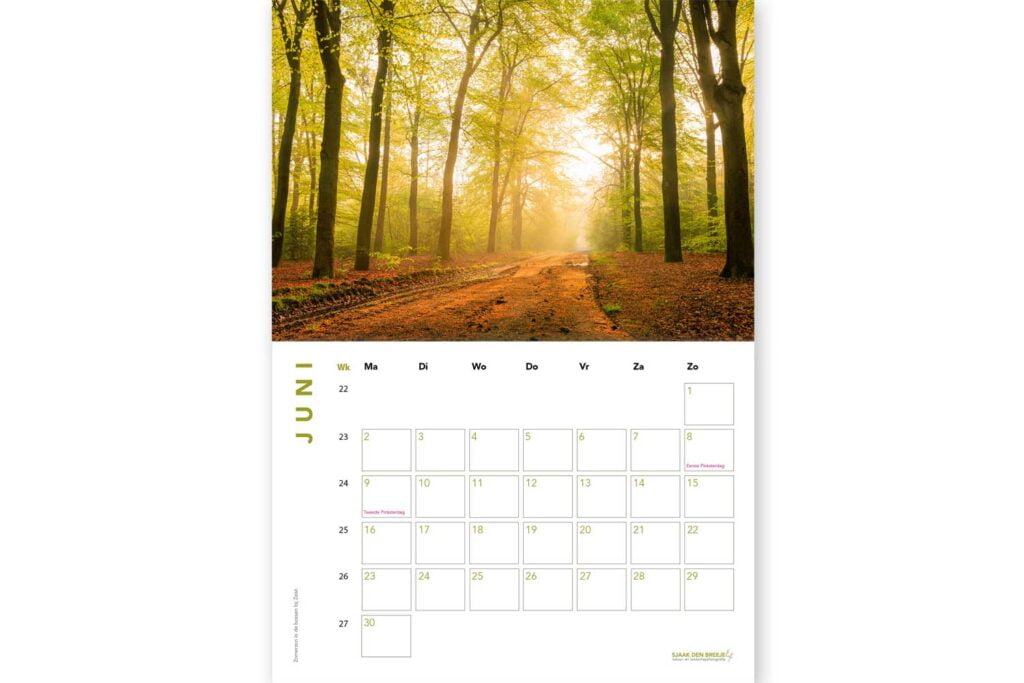 Jaarkalender Utrechtse Heuvelrug 2025 Sjaak den Breeje Fotografie